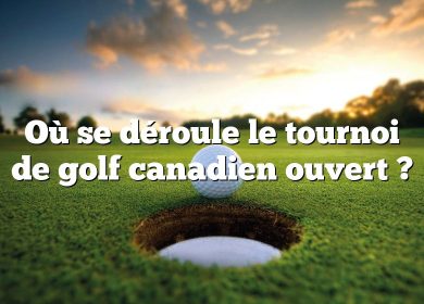 Où se déroule le tournoi de golf canadien ouvert ?